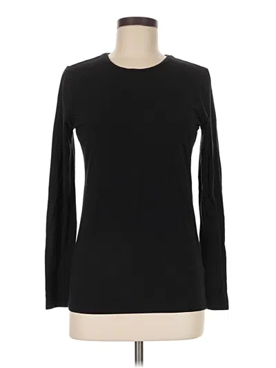 Pre-owned White + Warren Long Sleeve T-shirt In Black