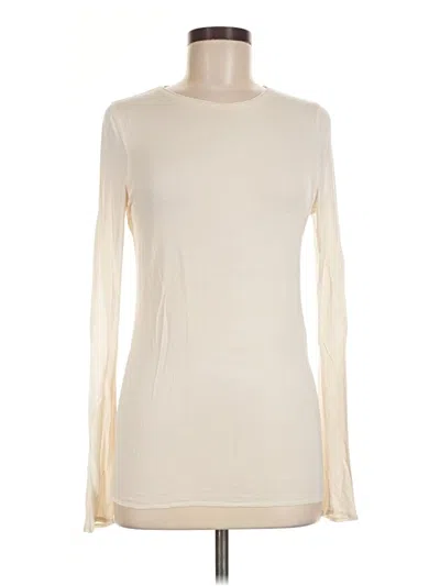 Pre-owned White + Warren Long Sleeve T-shirt In Ivory