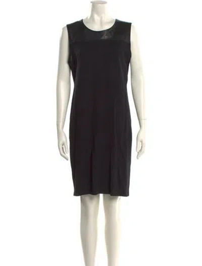 Pre-owned White + Warren Merino Wool Knee-length Dress In Black