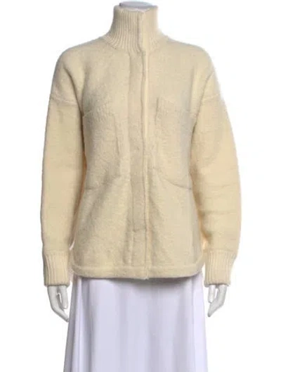 Pre-owned White + Warren Merino Wool Mock Neck Sweater W/ Tags In Neutrals