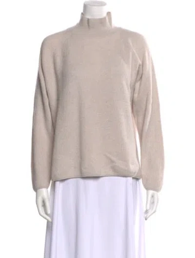 Pre-owned White + Warren Mock Neck Sweater In Neutral