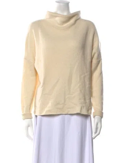 Pre-owned White + Warren Mock Neck Sweater In Neutrals