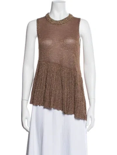 Pre-owned White + Warren Mock Neck Sweater In Pink