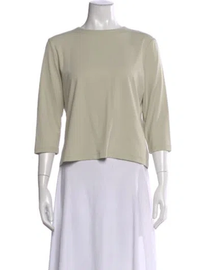 Pre-owned White + Warren Nylon Crew Neck Top In Neutral