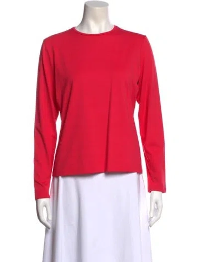 Pre-owned White + Warren Nylon Crew Neck T-shirt In Pink