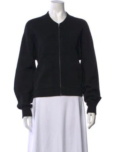 Pre-owned White + Warren Open Front Sweater In Black