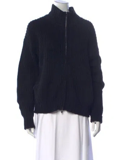 Pre-owned White + Warren Open Front Sweater In Blue