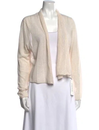 Pre-owned White + Warren Open Front Sweater In Neutral