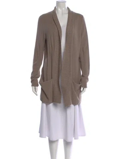 Pre-owned White + Warren Open Front Sweater In Neutral