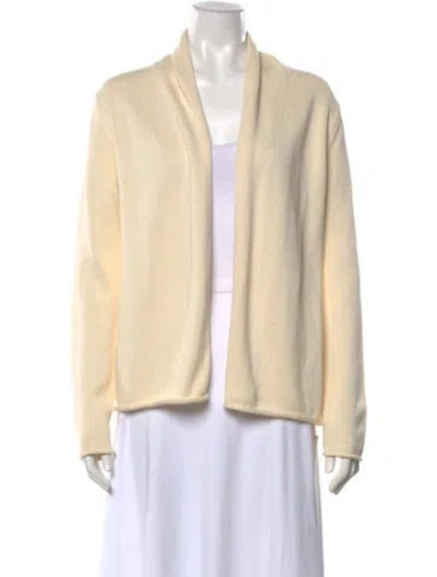 Pre-owned White + Warren Open Front Sweater In Neutrals