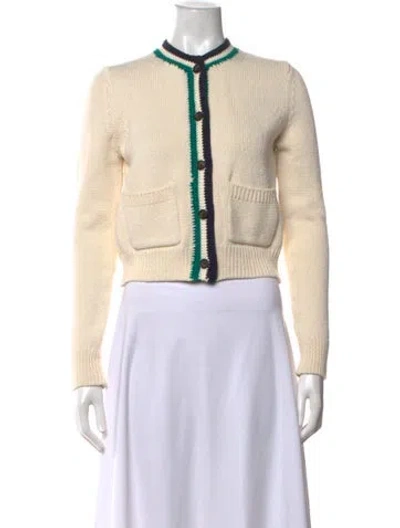 Pre-owned White + Warren Open Front Sweater In Neutrals