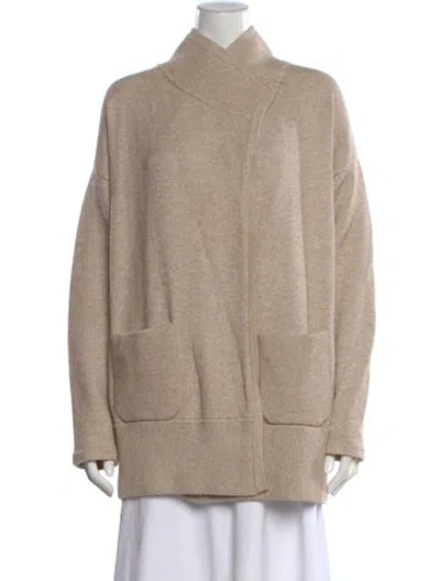 Pre-owned White + Warren Open Front Sweater In Neutrals