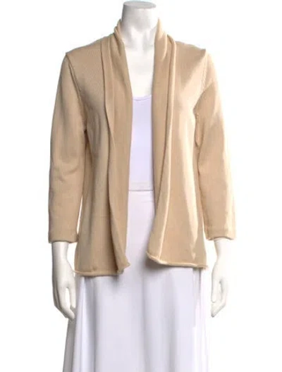 Pre-owned White + Warren Open Front Sweater In Neutrals