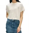 White + Warren Organic Cotton Easy T-shirt Sweater In White