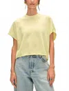 White + Warren Organic Cotton Blend Easy Tshirt In Lemon Sorbet In Yellow