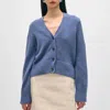 White + Warren Organic Cotton Cardigan In Cool Blue In Blue