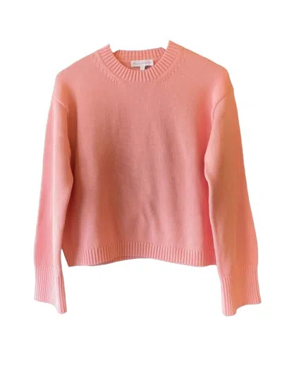 White + Warren Organic Cotton Easy Crewneck Top In Faded Rose In Multi