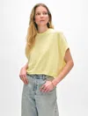 White + Warren Organic Cotton Blend Easy Tshirt In Lemon Sorbet In Lemon Sorbet