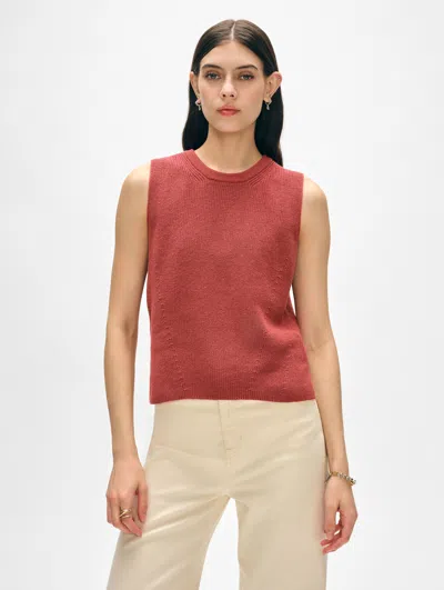 White + Warren Organic Cotton Shell Tank Top In Strawberry Jam
