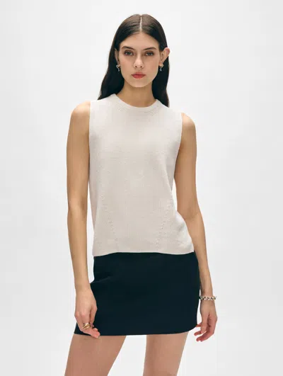 White + Warren Organic Cotton Shell Tank Top In White