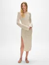 White + Warren Organic Cotton Tape Cover-up Dress In Ecru