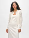White + Warren Paperfine Crewneck Cardigan Sweater