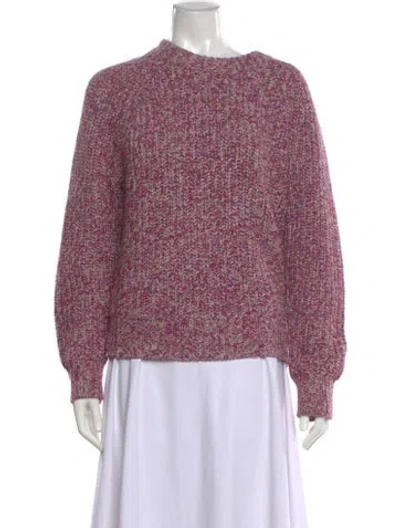 Pre-owned White + Warren Printed Crew Neck Sweater In Multi