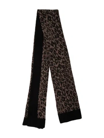 Pre-owned White + Warren Printed Scarf In Black