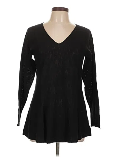 Pre-owned White + Warren Pullover Sweater In Black