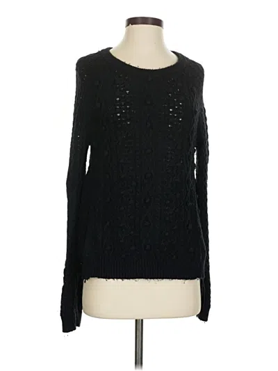 Pre-owned White + Warren Pullover Sweater In Black