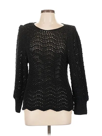 Pre-owned White + Warren Pullover Sweater In Black