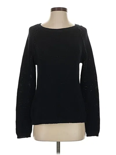 Pre-owned White + Warren Pullover Sweater In Black