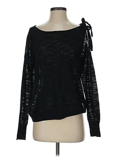 Pre-owned White + Warren Pullover Sweater In Black