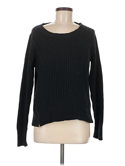 Pre-owned White + Warren Pullover Sweater In Black