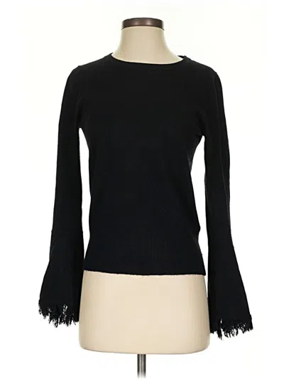 Pre-owned White + Warren Pullover Sweater In Black