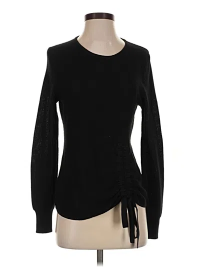 Pre-owned White + Warren Pullover Sweater In Black