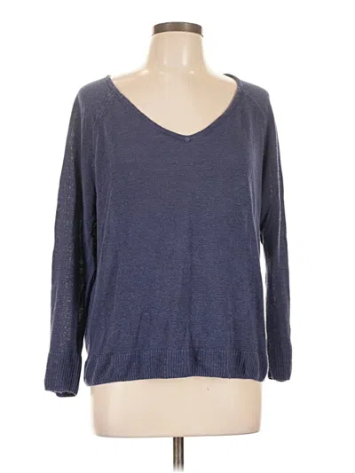 Pre-owned White + Warren Pullover Sweater In Blue