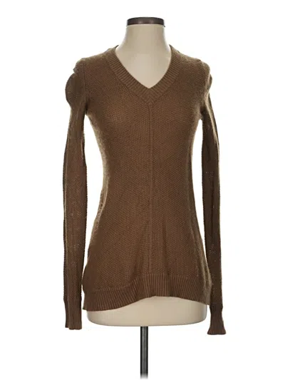 Pre-owned White + Warren Pullover Sweater In Brown