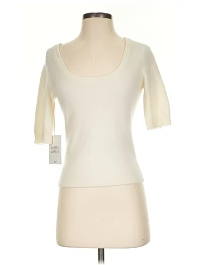 Pre-owned White + Warren Pullover Sweater In Ivory