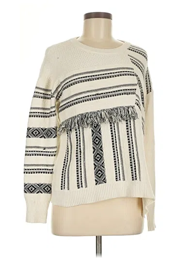 Pre-owned White + Warren Pullover Sweater In Ivory
