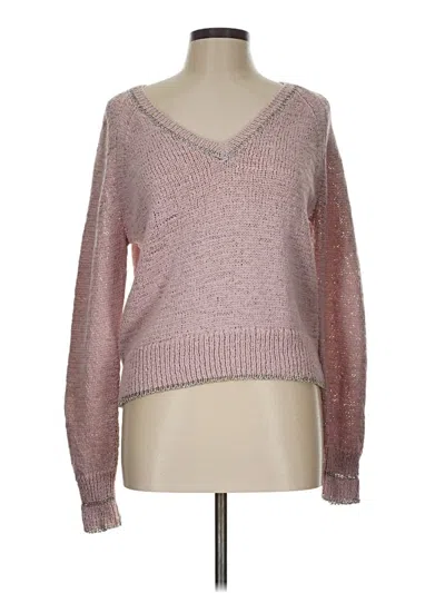 White + Warren Pullover Sweater In Pink