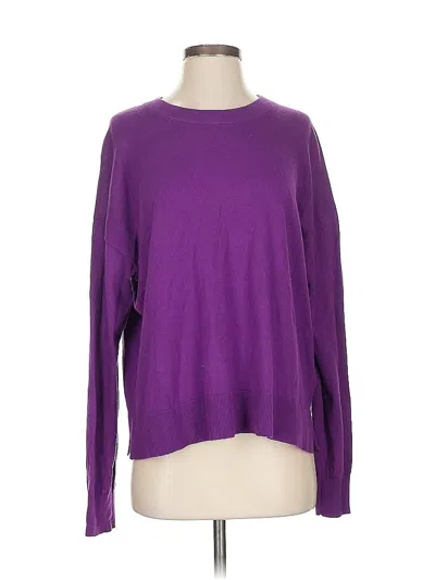 Pre-owned White + Warren Pullover Sweater In Purple