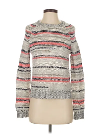 Pre-owned White + Warren Pullover Sweater In Silver