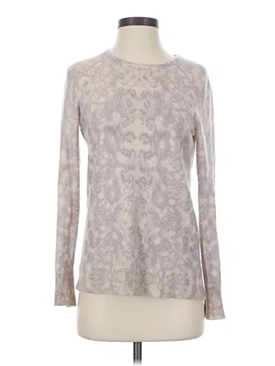 Pre-owned White + Warren Pullover Sweater In Silver