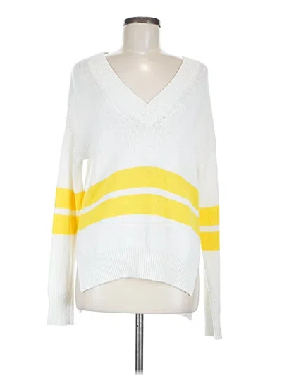 Pre-owned White + Warren Pullover Sweater In White