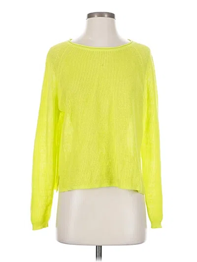 Pre-owned White + Warren Pullover Sweater In Yellow