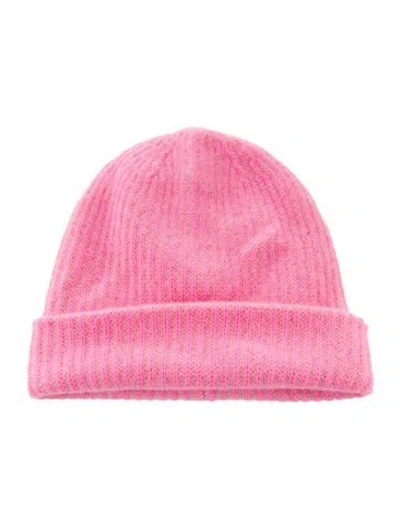 Pre-owned White + Warren Rib Knit Cashmere Beanie W/tags In Pink