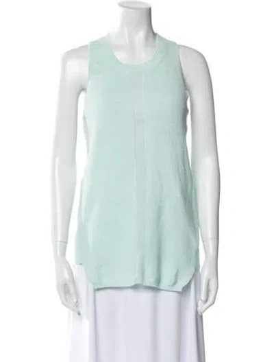 Pre-owned White + Warren Scoop Neck Sleeveless Top In Multi