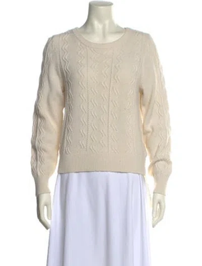Pre-owned White + Warren Scoop Neck Sweater In Neutral
