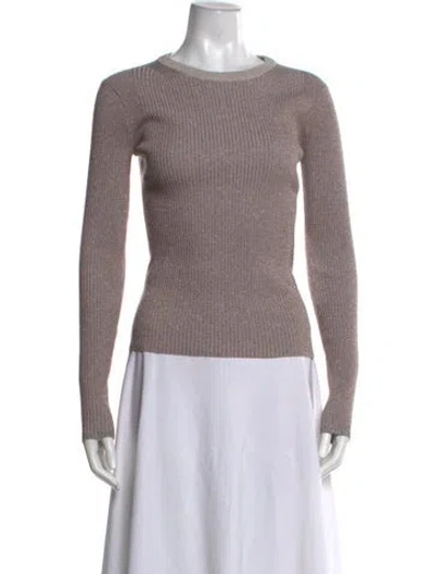 Pre-owned White + Warren Scoop Neck Sweater In Neutral